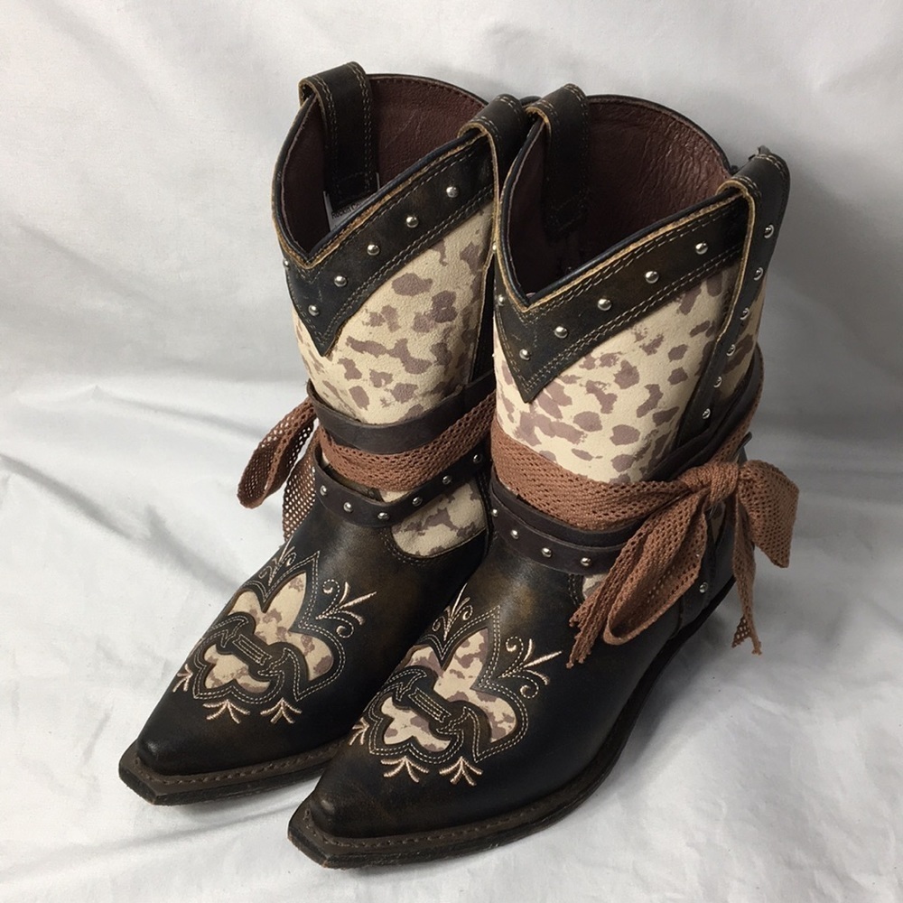 Rockin Country Womens rc 5005 Cowgirl Western Boots Size 6.5 Like-NEW Condition